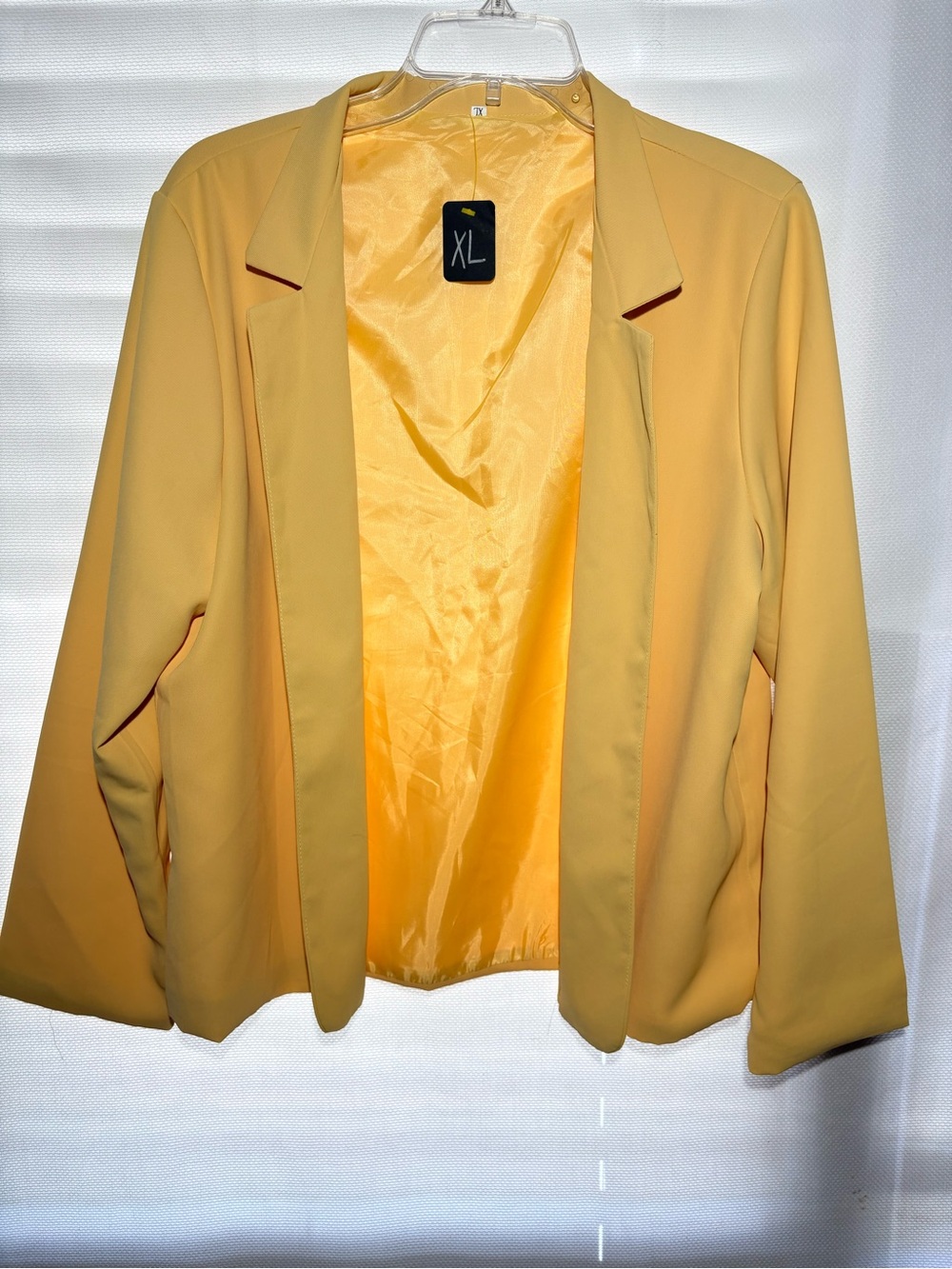 Source Unknown Yellow Open-Front Women's Blazer Jacket - XL